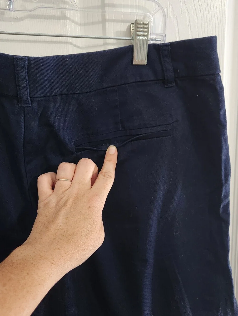 J.Crew navy flat front cotton chinos size 12 preppy minimalist coastal nautical